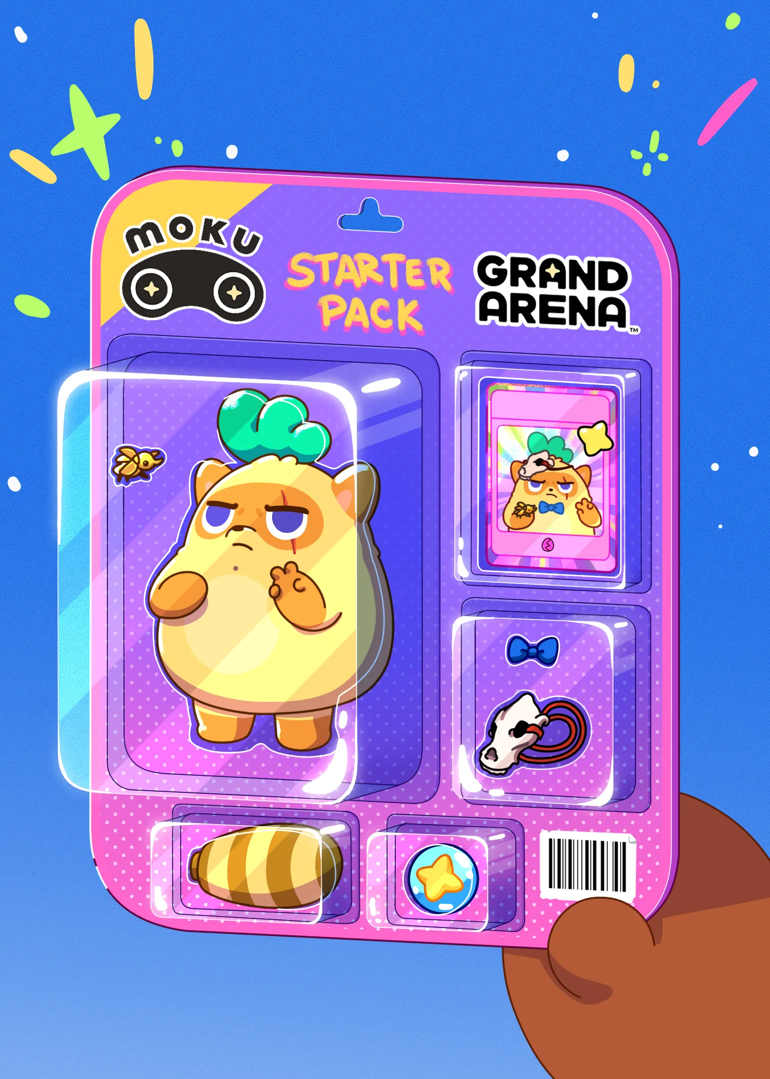 Featured Moki from the Grand Arena Starter Pack